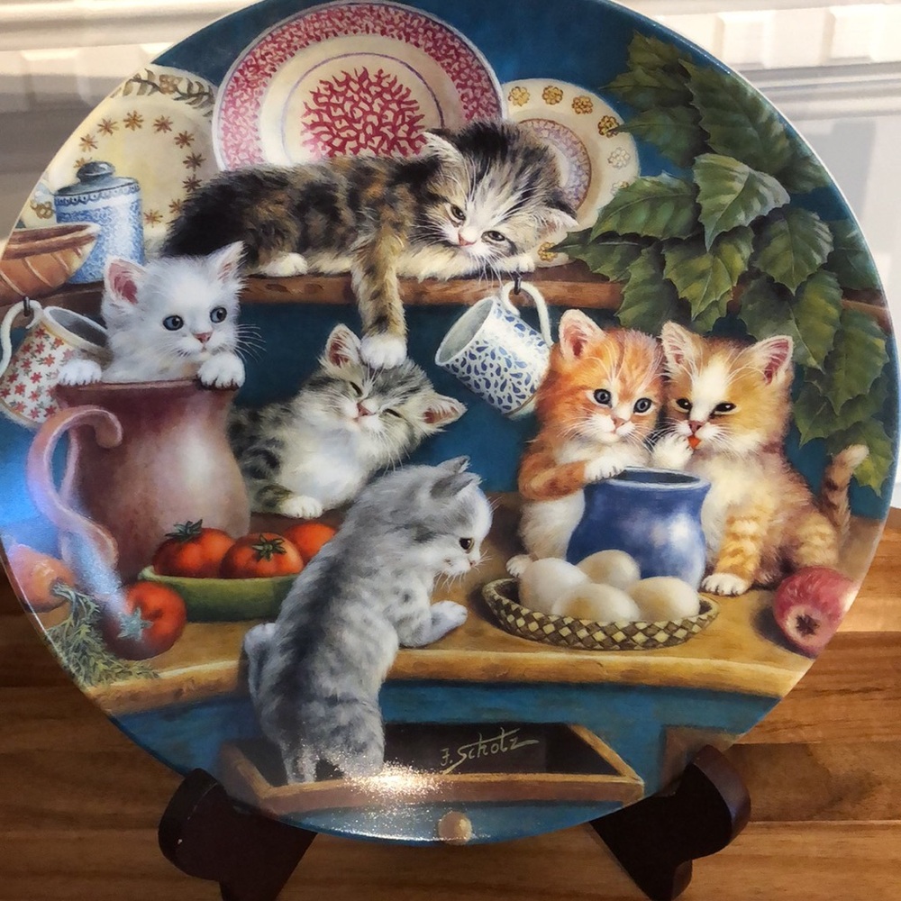2for$20🟠Collectible plate with kittens from 1998